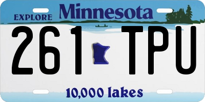 MN license plate 261TPU