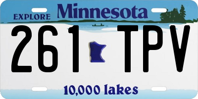 MN license plate 261TPV