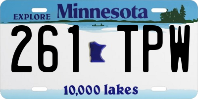 MN license plate 261TPW
