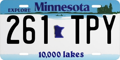 MN license plate 261TPY