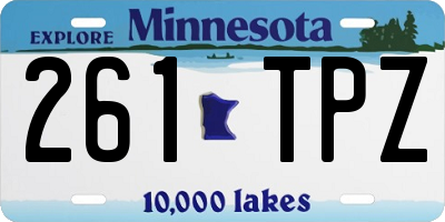 MN license plate 261TPZ