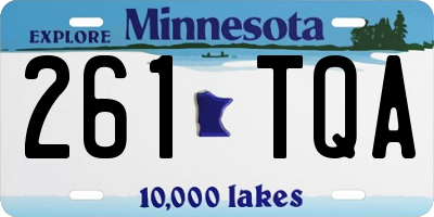 MN license plate 261TQA