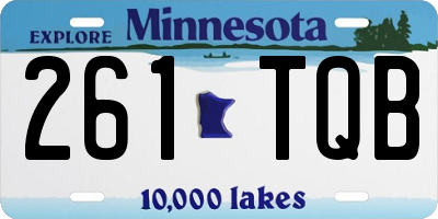 MN license plate 261TQB
