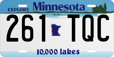 MN license plate 261TQC