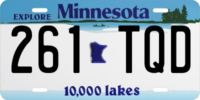 MN license plate 261TQD