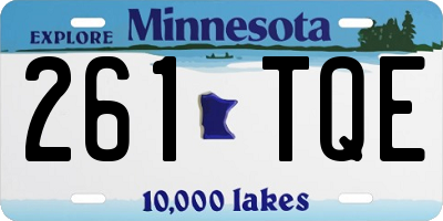 MN license plate 261TQE