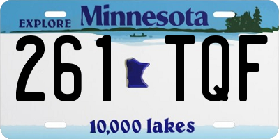 MN license plate 261TQF