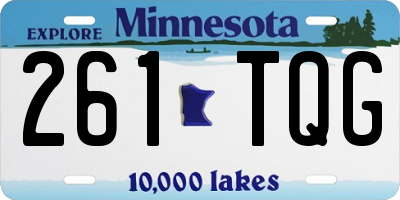 MN license plate 261TQG