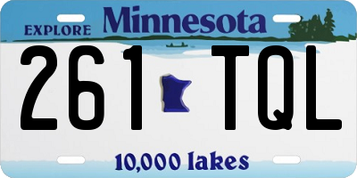 MN license plate 261TQL