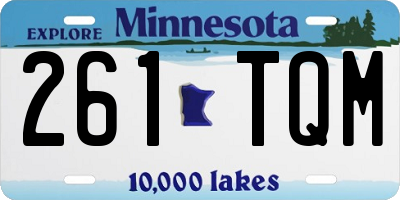 MN license plate 261TQM