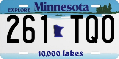 MN license plate 261TQO