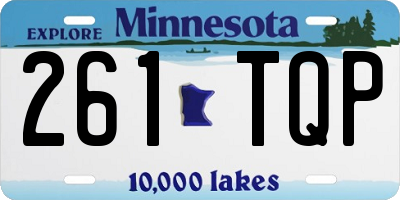 MN license plate 261TQP