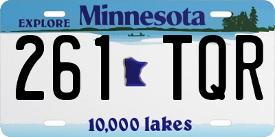 MN license plate 261TQR