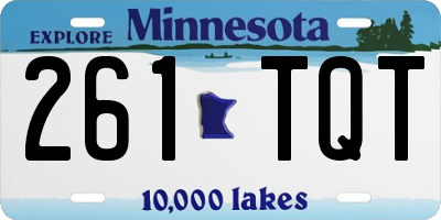 MN license plate 261TQT