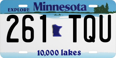 MN license plate 261TQU