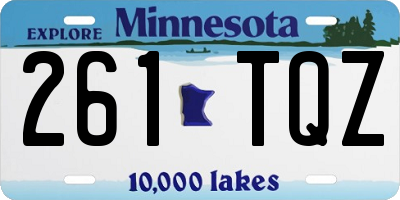 MN license plate 261TQZ