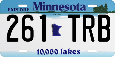 MN license plate 261TRB