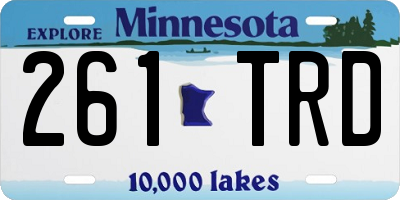 MN license plate 261TRD