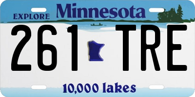 MN license plate 261TRE