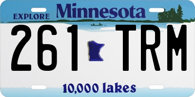MN license plate 261TRM