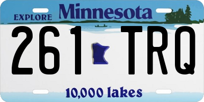 MN license plate 261TRQ