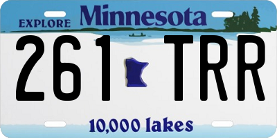 MN license plate 261TRR