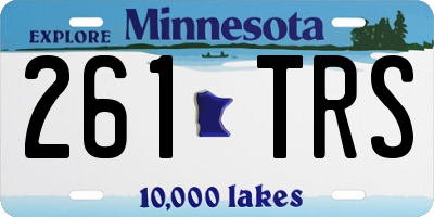 MN license plate 261TRS