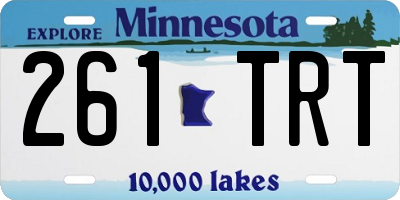 MN license plate 261TRT