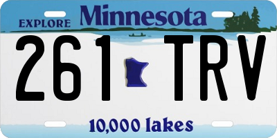 MN license plate 261TRV