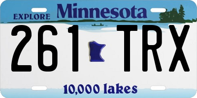 MN license plate 261TRX