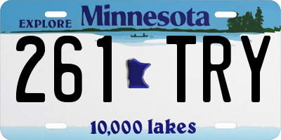 MN license plate 261TRY