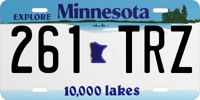 MN license plate 261TRZ