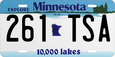 MN license plate 261TSA