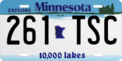 MN license plate 261TSC
