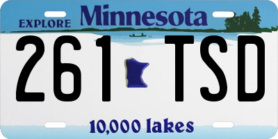 MN license plate 261TSD