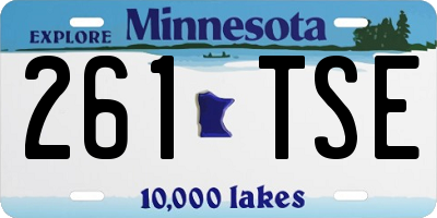 MN license plate 261TSE