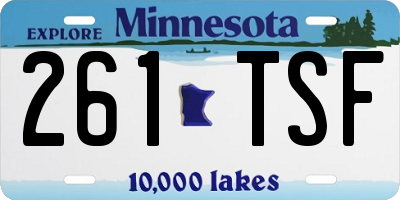 MN license plate 261TSF