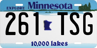 MN license plate 261TSG