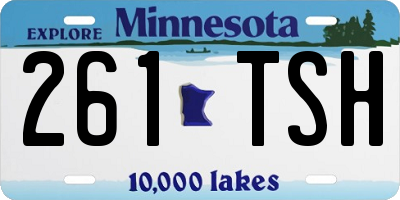 MN license plate 261TSH