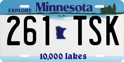 MN license plate 261TSK