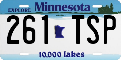 MN license plate 261TSP