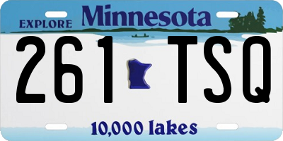 MN license plate 261TSQ