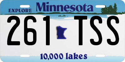 MN license plate 261TSS