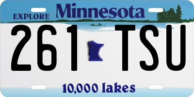 MN license plate 261TSU