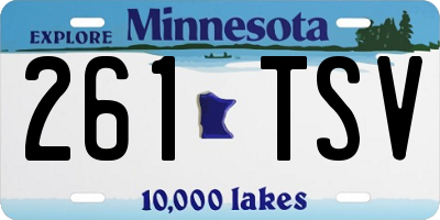MN license plate 261TSV