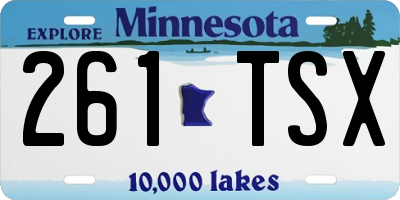 MN license plate 261TSX