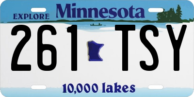 MN license plate 261TSY