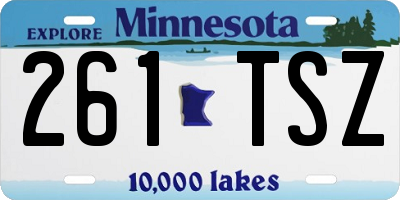 MN license plate 261TSZ