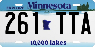 MN license plate 261TTA