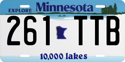 MN license plate 261TTB